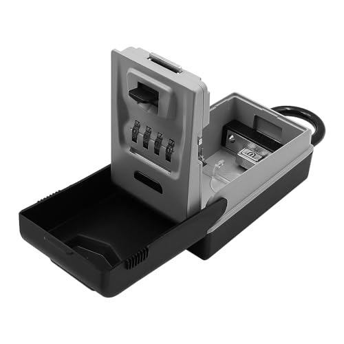 Tiardey Outdoor Key Safe with LED Light Key Safe Wall Mounted Waterproof Lock Box with Code for Home Garage School Office - Image 3