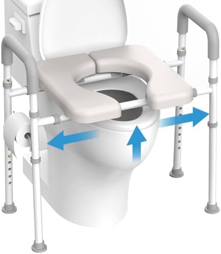 Amazon.com: Raised Toilet Seat with Handles, FSA/HSA Eligible Width ...