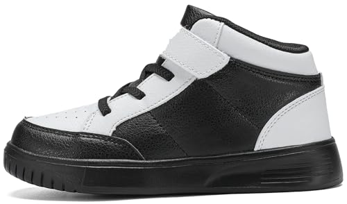 Little Kids High Top Sneakers Girls Boys Running Shoes Lightweight Casual Outdoor Unisex Child Fashion Shoes Black 12