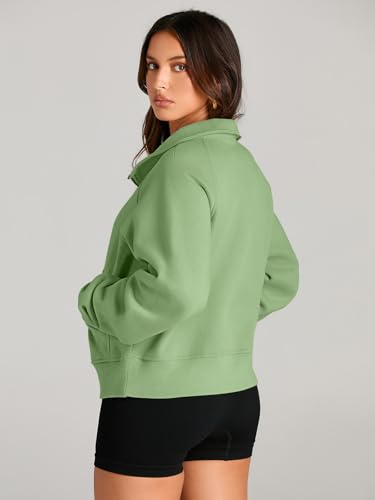 Image of AUTOMET Womens Sweatshirts Half Zip Cropped Pullover Fleece Quarter Zipper Hoodies 2026 Fall Fashion Outfits Clothes