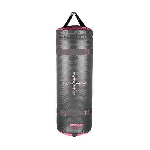 MaxxMMA 3 ft 4-in-1 Water/Air Heavy Bag | Training & Fitness, Uppercut Workout, MMA Grappling, Punching Bag (Grey/Pink) Cover