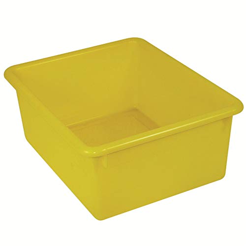Caja Stowaway de 5 pulgadas que protege y clasifica correspondencia con su diseño amarillo