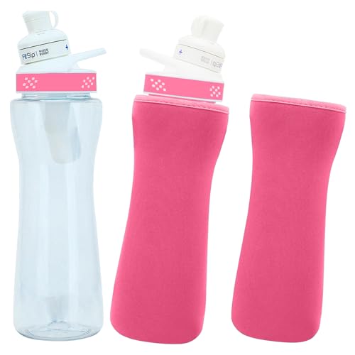 UWSTE 2Pcs Sleeve Compatible with 32oz Cirkul Water Bottle, Neoprene Insulated Water Bottle Cover for Retaining Temperature (Pink)