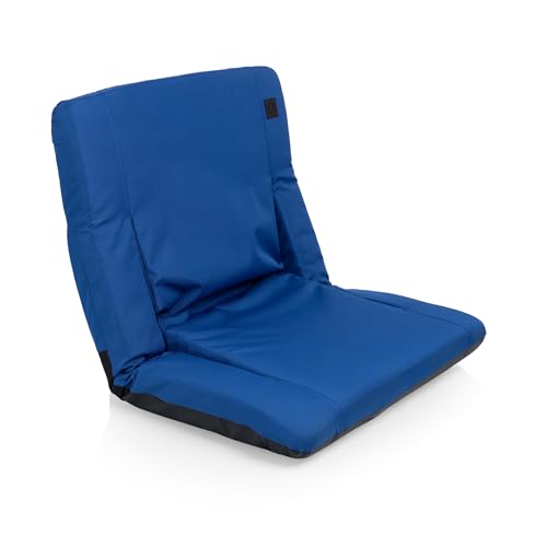 Image of Picnic TIME NCAA Georgia Tech Yellow Jackets Ventura Stadium Seat for Bleachers with Back Support, Reclining Padded Bleacher Chair, Has 6 Positions & Armrests, Wide Seat with Straps, (Navy Blue)