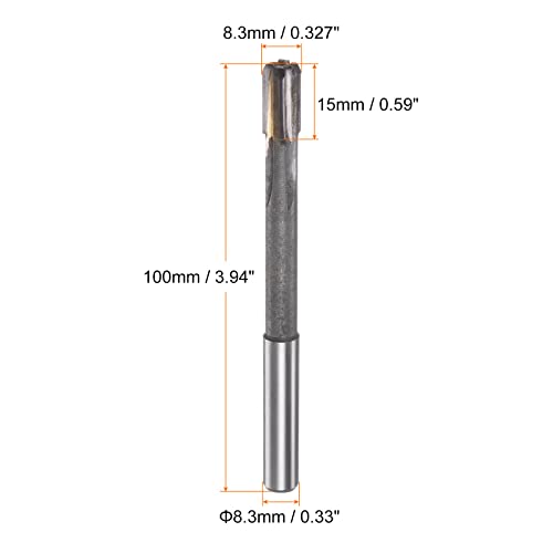 Harfington 2Pcs Chucking Reamers 8.3Mm H7 C1/K30 Carbide Tip Precision Straight Flutes Round Shank Lathe Machine Milling Cutters #TOP1