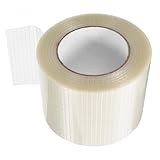 LIFKOME Fiberglass Filament Tape 5.5Cm X 50M Single-Sided Reinforced Mesh Repair Tape Heavy Duty for Industrial Packing and Secure Shipping