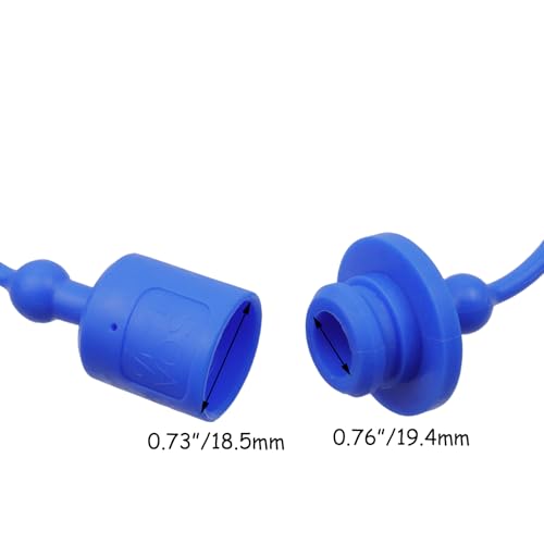 Image of HEVSTIL 4Sets 1 /2 inch Hydraulic Quick Coupler Male Dust Cap and Female Plug Cover, Red Rubber Dust Caps /Plugs with Retention Ring Keeps Cap Attached to Hose(Four Colours)