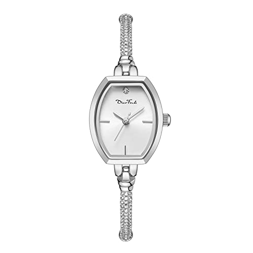 Elegant Diamond-Accented Silver Bracelet Watch for Women – Waterproof Analog Timepiece Perfect for Gifting and Everyday Wear - Image 2