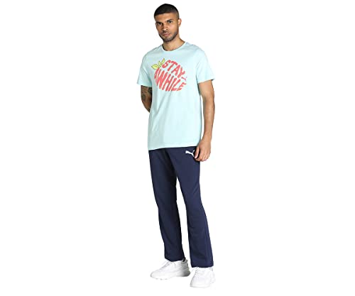 Image of Puma Solid Cotton Regular Fit Mens Casual T-Shirt