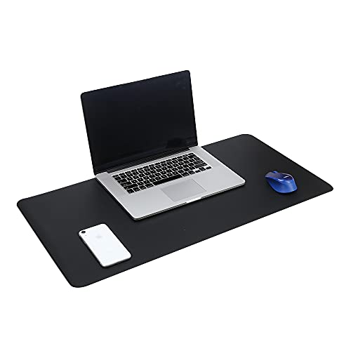 JWMY まるめて収納できる防水デスクマット マウスパッド オフィス用 家庭用 滑り止め 防水 撥水加工 PUレザー製