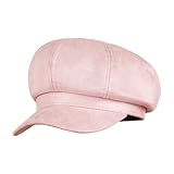 Meyaus Women Faux Suede Newsboy Cap Visor Cabbie Paperboy Painter Hat
