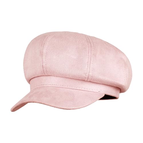 Gorra estilo Newsboy de ante sintético para mujer miniatura 1