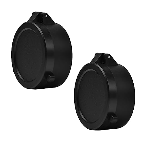 Yutetuter 2-Pack Scope Cover Optics Flip Cap Lens Cover Flip Up Protector For Outdoors Hunting 45Mm #TOP2