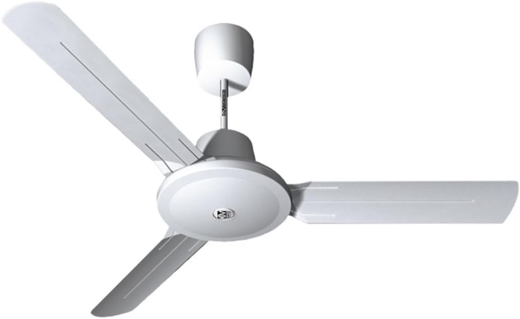 Vortice Nordik Evolution R- Ventilatore da Soffitto Silenzioso, 3 Pale in Acciaio, Rotazione Reversibile, Ventilatore Aria Fredda Velocità Regolabile, Predisposizione Kit Luce, Telecomando Non Incluso
