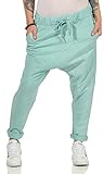 Damen Jogginhose im Boyfriend-Style Sweatpants für Freizeit Sport und Fitness 104 (36-40, Mint)