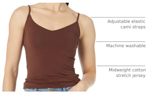 Image of Amazon Essentials Women's Slim-Fit V-Neck Cami, Pack of 4
