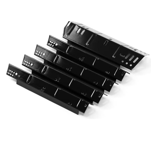 FORYEYC 70-02-411 70-02-412 Grill Heat Plate Replacement for Dyna-Glo 5 Burner DGH485CRP, DGH474CRP, Heat Plates for Dyna-Glo 4 Burner DGH450CRP Grill, Porcelain Steel Heat Plate, 5 Pack