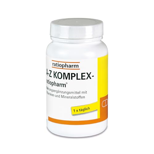 A-Z Komplex-ratiopharm Tabletten: Rundum gut versorgt - 23 essentielle Vitamine und Mineralstoffe zur gezielten Versorgung, 30 Tabletten