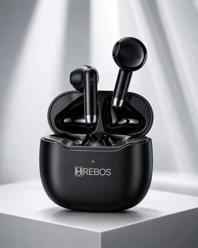 Fone de Ouvido Sem Fio Bluetooth TWS In Ear Com Microfone, Estojo Carregador USB-C, Longa Duração, Som Estéreo, Conexão Estável Para Trabalho, Chamadas, Música