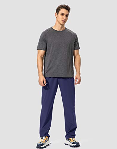 Image of Pudolla Men's Workout Athletic Pants Elastic Waist Jogging Running Pants for Men with Zipper Pockets