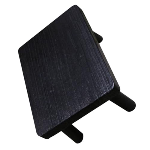 Taburete rectangular Cabilock de madera negra estilo japonés para sala de té 2