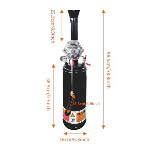 Image of Tire Bead Seater, 12L /3.2 Gallon Air Trigger Seating Inflator, 145 PSI Portable Tire Inflator Tool, 87-116 PSI Operating Pressure for Tractor Truck ATV Car and Automobile Repair