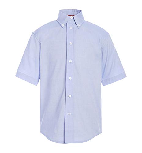 Image of Tommy Hilfiger Boys Short Sleeve Pinpoint Oxford Collar Shirt, School Uniforms