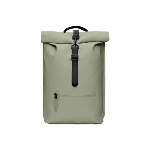 Image of RAINS Rolltop Rucksack - Waterproof Backpack with Chest Strap, Standard