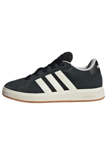 adidas Mixte Enfant Grand Court 00S Kids Shoes, Core Black/Off White/Gum, 38 EU