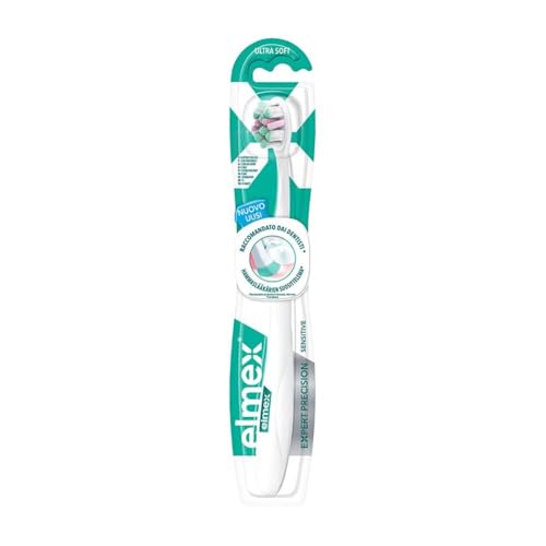 elmex Expert Precision Sensitive Handzahnbürste | Ultra weich | sensible Zähne | Tiefenreinigung und sanfte Reinigung | Bessere Druckverteilung in sensiblen Bereichen | Tiefenreinigung elmex Expert Precision Sensitive Handzahnbürste | Ultra weich | sensible Zähne | Tiefenreinigung und sanfte Reinigung | Bessere Druckverteilung in sensiblen Bereichen | Tiefenreinigung