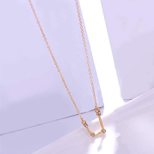 JENPECH Colar com Pingente de Strass, Corrente de Clavícula, 12 Pingentes de Constelação Strass, Gar