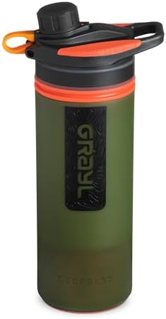 GRAYL GeoPress 24 oz Water Purifier & Water Filter Bottle, Oasis Green