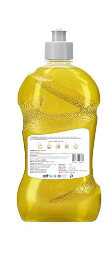 Image of Hommies Lemon Dishwash Liquid Gel Refill Pack 500ml Pack of 2 | No Residue Grease Cleaner Kitchen Soap for Utensils | Tough on Stains Gentle on Hands