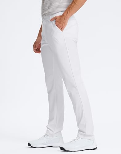 Image of Pudolla Men's Golf Pants 30 inch /32 inch /34 inch Comfy Stretch Dress Work Pants Lightweight Quick Dry Casual Slacks Trousers with Pockets