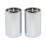 AC-MTORC 2 Inch Rise Handlebar Risers Extension for Harley 1-1/2 Inch or 1-1/4 Inch Handlebars Motorcycle Spacers (Chrome)