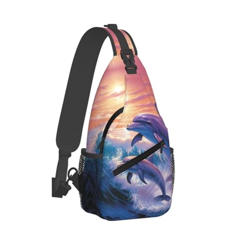 Mochila Sling Crossbody Negra para Senderismo