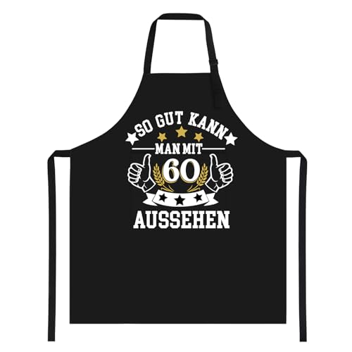 Livdouyu 60 Geburtstag Geschenk Männer Kochschürze Herren Grillschürze Lustig Geschenke zum 60 Geburtstag Mann 60. Geburtstag Schürze Damen Geschenkideen Geburtstagsgeschenk