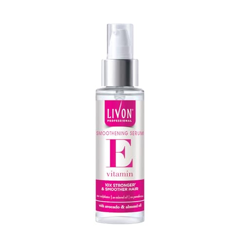 Livon Professional Smoothening Serum for Women & Men | With Vitamin E, Avocado & Almond Oil | For Smoother, Stronger & Frizz-Free Hair | No Paraben, Sulphate or Mineral Oil | All Hair Types | 100ml