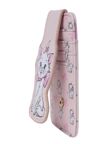 Image of Disney Card Holder Women Slim Wallet Marie Aristocats Cat Pink