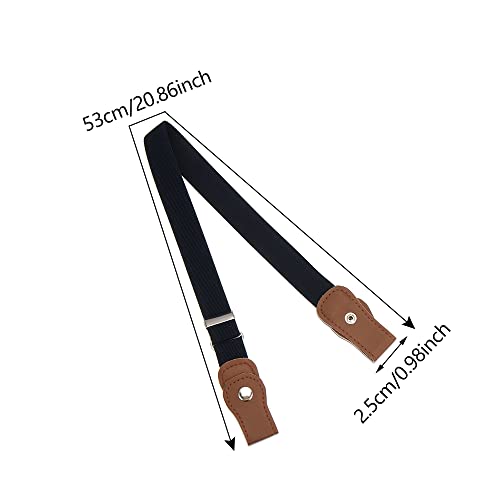 Elastic Stretch Canvas Adjustable Jeans Pants Waist Belt(apricot)3