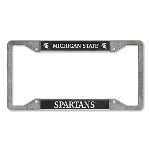 Rico Industries NCAA Michigan State Spartans Pewter License Plate Frame 12" x 6"
