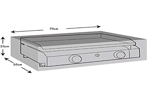 Werkapro - Funda de protección para tabla de barbacoa eléctrica - Lona de almacenamiento para carro, camping a gas, impermeable y anti rayos UV - 75 cm x 55 cm x 25 cm - 11285, gris, 75 x 55 x 25 cm Cover