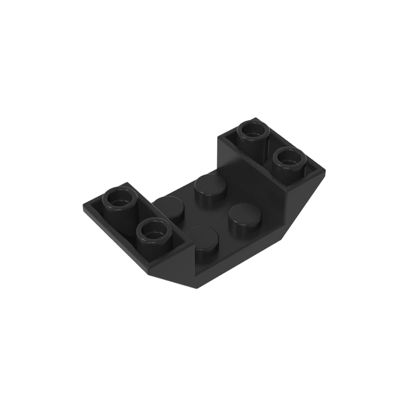 GDS-683 Compatible with LEGO 4871 4x2 Reverse Sloped Brick, Black, 50 PCS