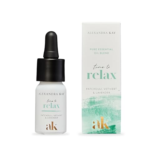 Mezcla de Aceites Esenciales Time to Relax de Alexandra Kay de Green People - Aromaterapia Calmante de Pachulí - Vegano, Libre de Crueldad, 10 ml