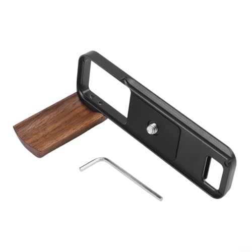 Mango de madera maciza para Fuji X-e5 con base de aluminio elegante y estable