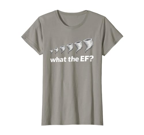 What the EF Scale? Tornado Storm Chaser Meteorology Humor T-Shirt, Women, Slate Grey, Medium