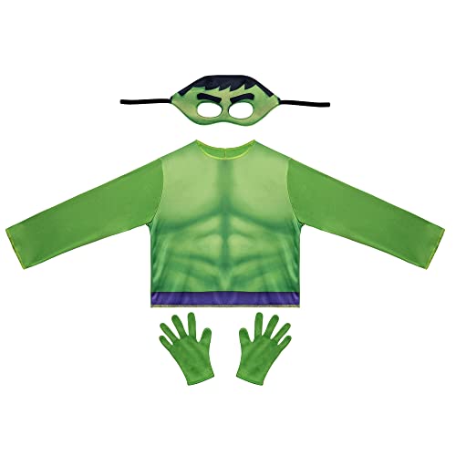Marvel Spidey And His Amazing Friends Child Costume Dress-Up Trunk - Costume Tops, Gloves, And Molded Masks Of Spidey, Hulk And Black Panther (Size 3-4T) - Amazon Exclusive #TOP2