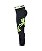 Under Armour Boys' HeatGear Armour Logo ¾ Leggings, Black /Fuel Green, Youth Medium