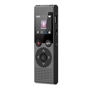 128GB Digital Voice Recorder – 3072 Kbps HD Recording Voice Recorder with Playback Dual Microphone A-B Repeat Recording Monitoring & Noise Reduction Voice Activate Recording & lock screen key – QIUOIO