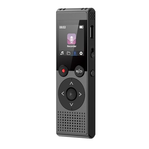 Registratore Vocale Digitale Da 32 GB Con Audio A 3072 Kbps, Registrazione Stereo HD, Lettore MP3, Attivazione Vocale, Microfono Esterno, Leggero E Portatile – Ideale Per Lezioni, Riunioni E Interviste